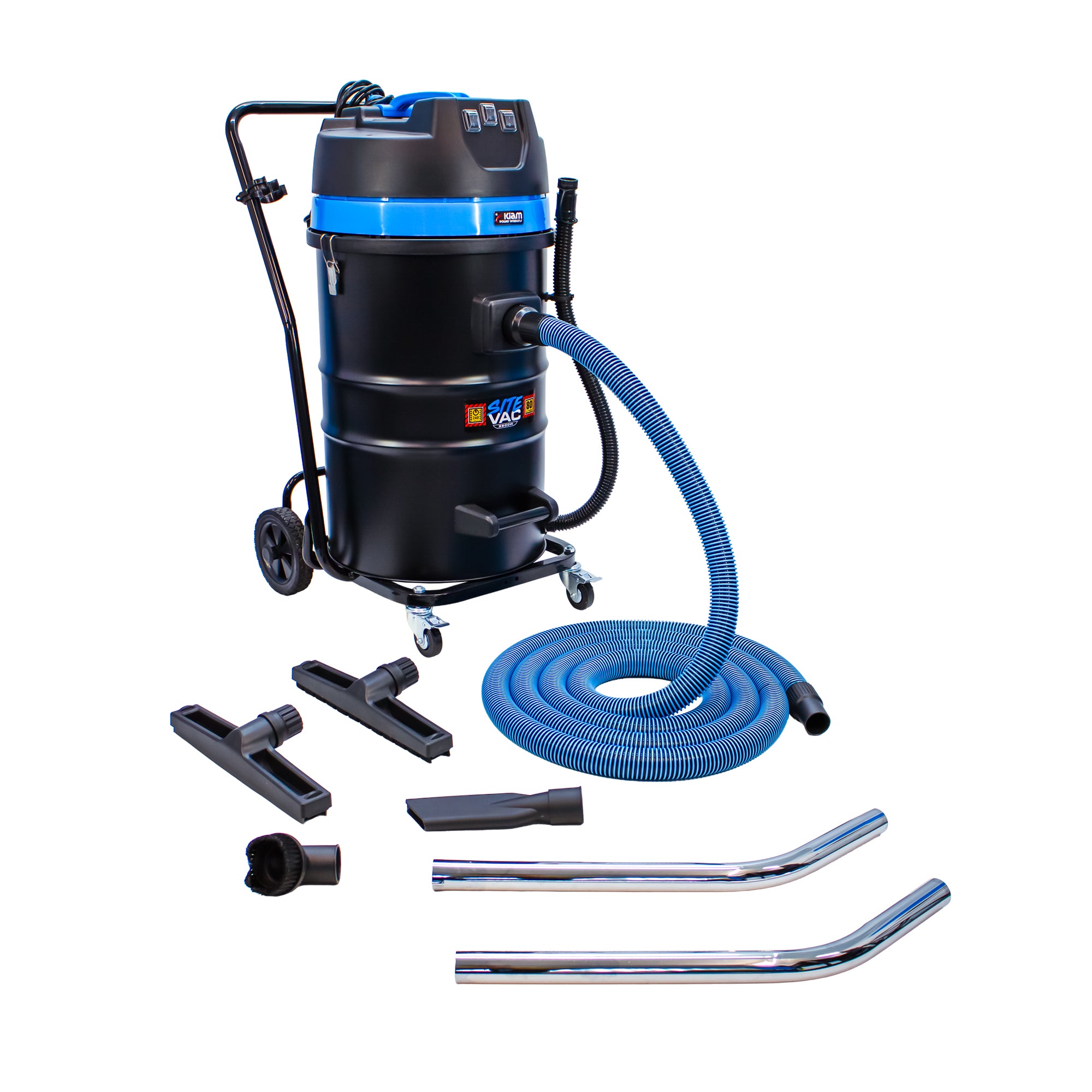 Kiam SiteVac KV80-3 3600W Triple Motor Industrial Wet and Dry Vacuum Cleaner (Car wash / Gutter Cleaning)