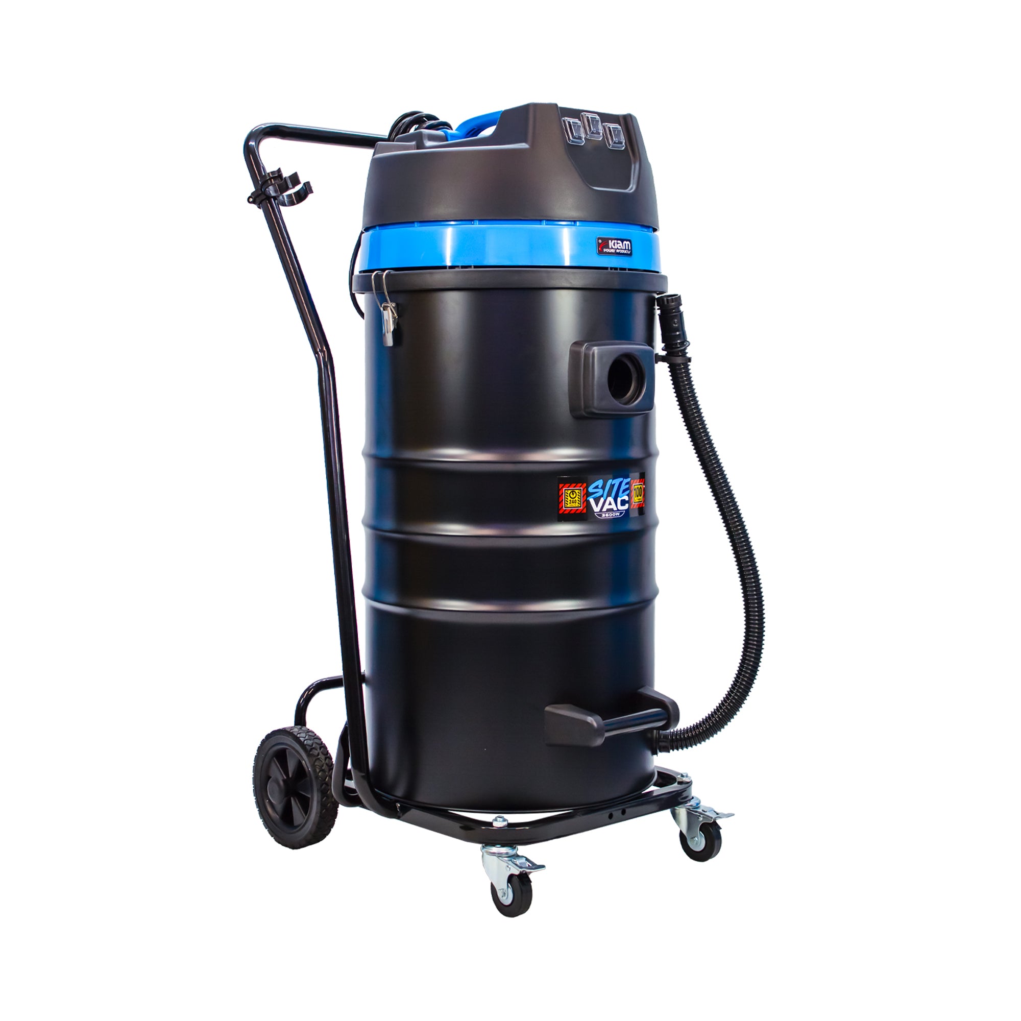 SiteVac® KV100-3F – Triple Motor Warehouse Vacuum (3600W) with Front-Mounted Squeegee