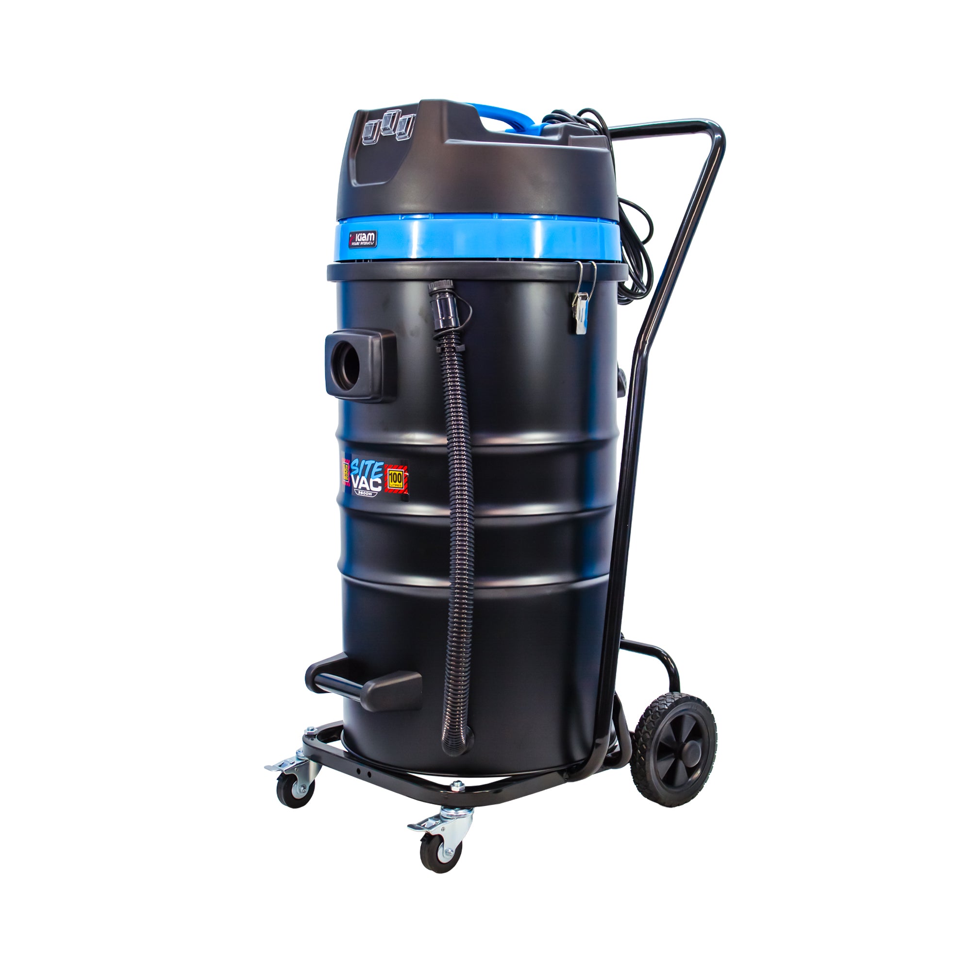 SiteVac® KV100-3F – Triple Motor Warehouse Vacuum (3600W) with Front-Mounted Squeegee