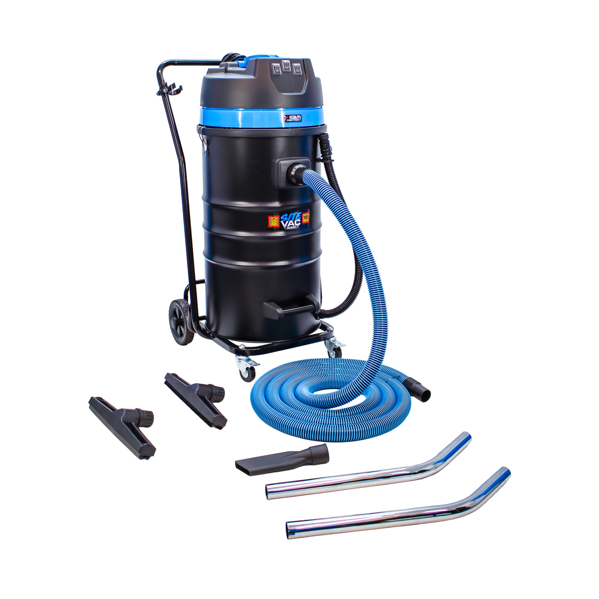 Kiam SiteVac KV100-3 3600W Triple Motor Industrial Wet and Dry Vacuum Cleaner (Car wash / Gutter Cleaning)