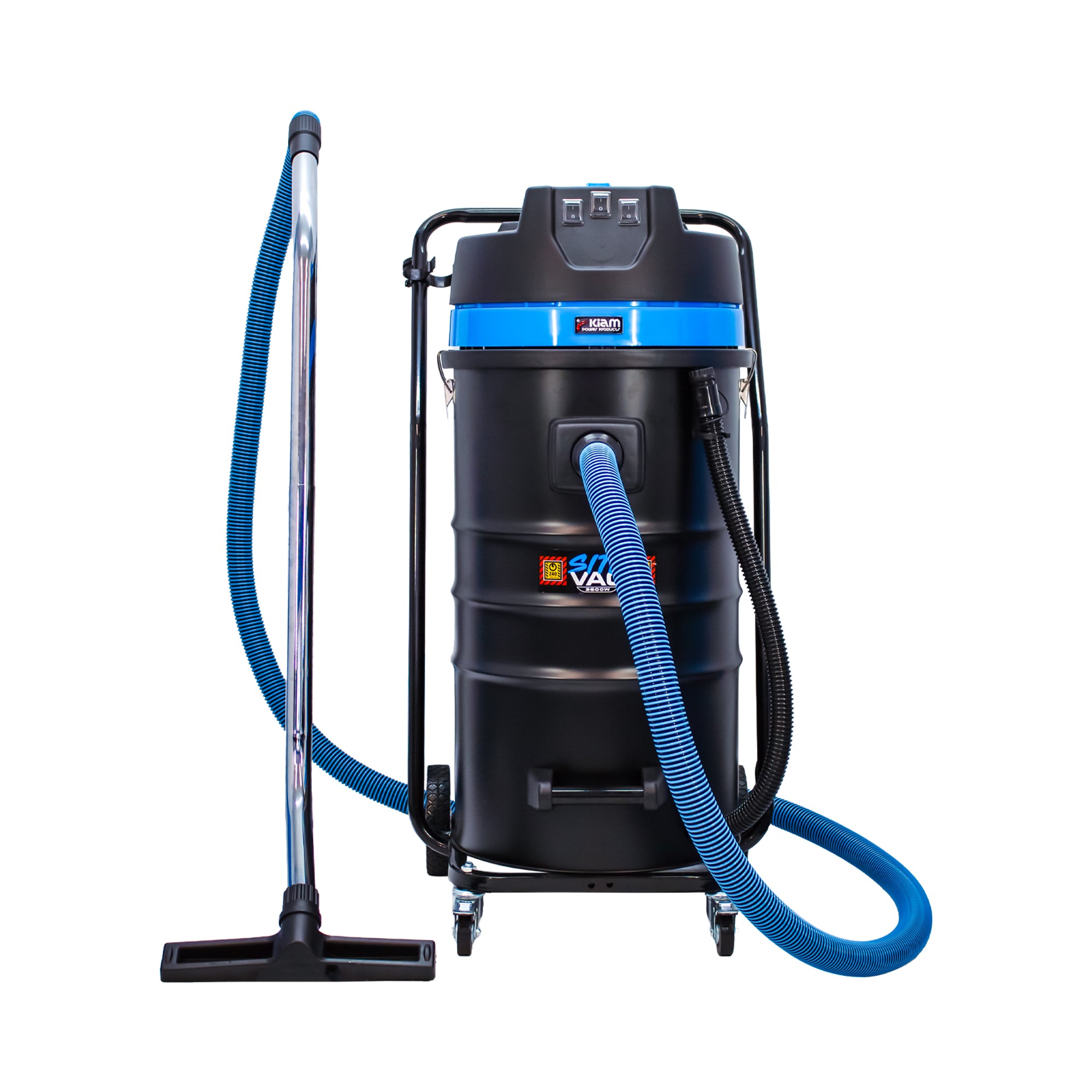 Kiam SiteVac KV100-3 3600W Triple Motor Industrial Wet and Dry Vacuum Cleaner (Car wash / Gutter Cleaning)