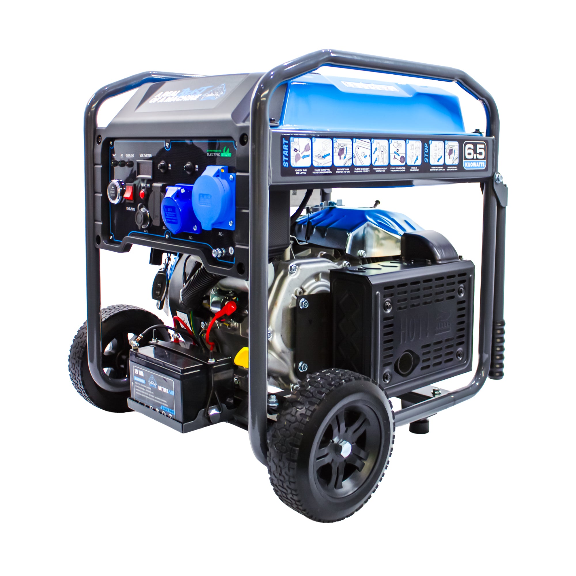 Gorilla Power 6500W Inverter Open Frame Generator with Electric Start - GP6500iE  – High Performance & Fuel Efficient