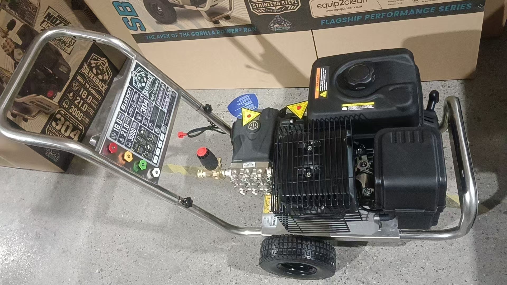 SILVERBACK 15 LPM 250 Bar Petrol Pressure Washer | AR Pump | Electric Start