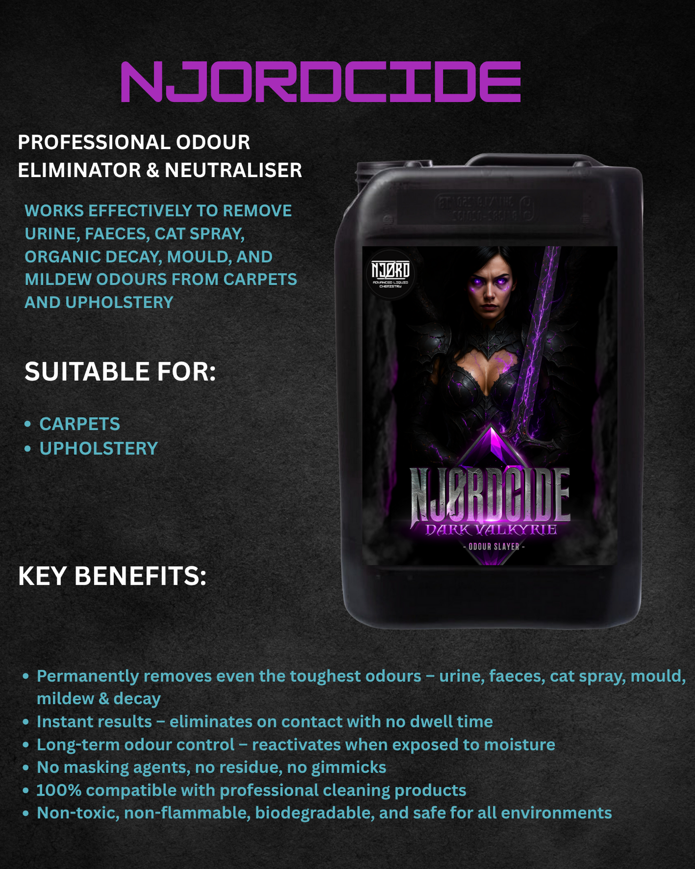 NJORDCIDE Dark Valkyrie – Professional Odour Eliminator - detail view