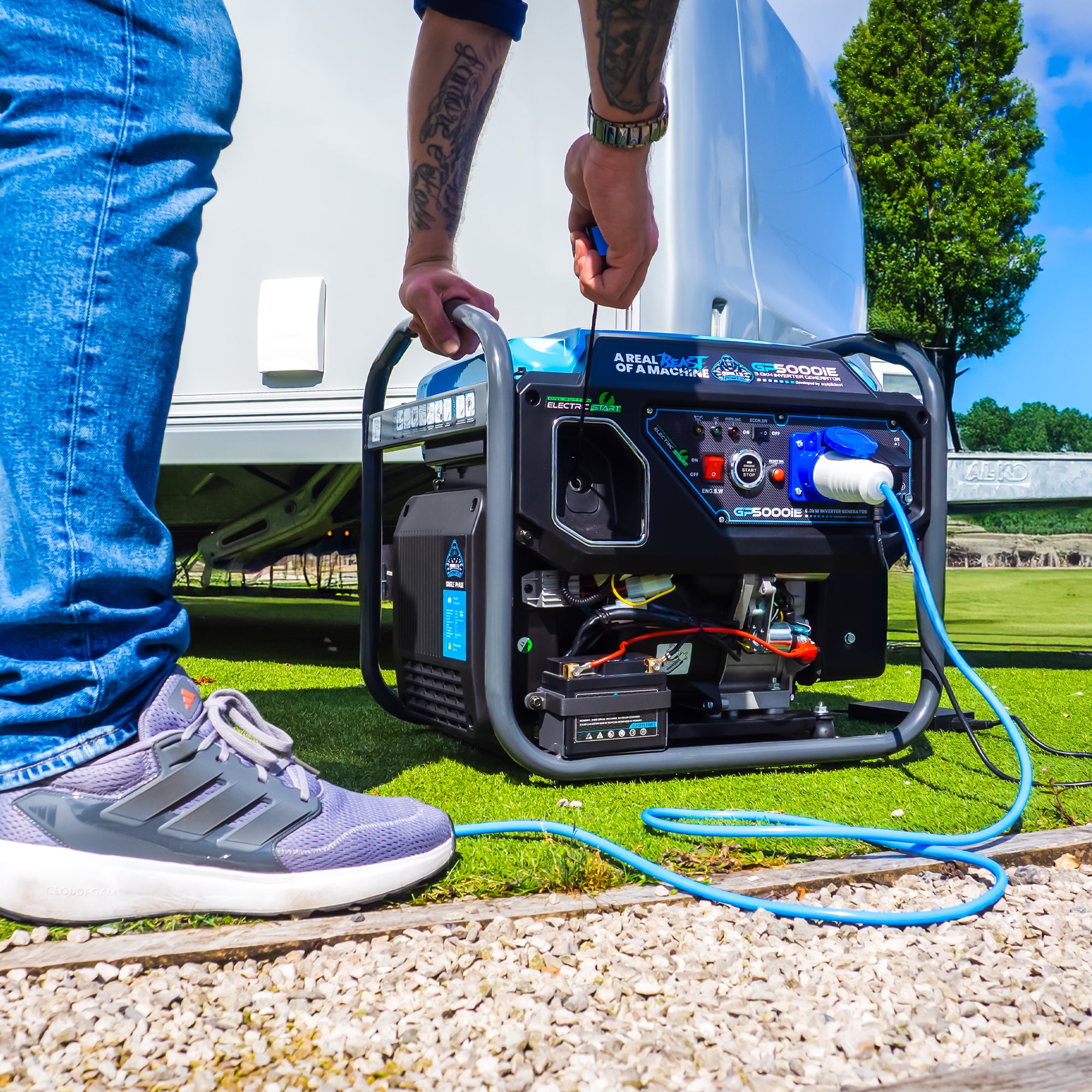 Gorilla Power 5000W Inverter Open Frame Generator with Electric Start - GP5000iE  – Maximum Power & Efficiency