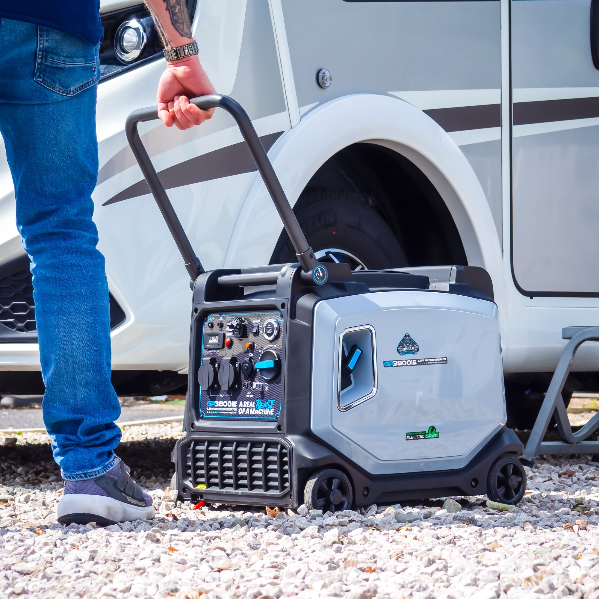 Gorilla Power 3800W Inverter Suitcase Generator with Electric Start - GP3800iE  – Reliable Power On-The-Go