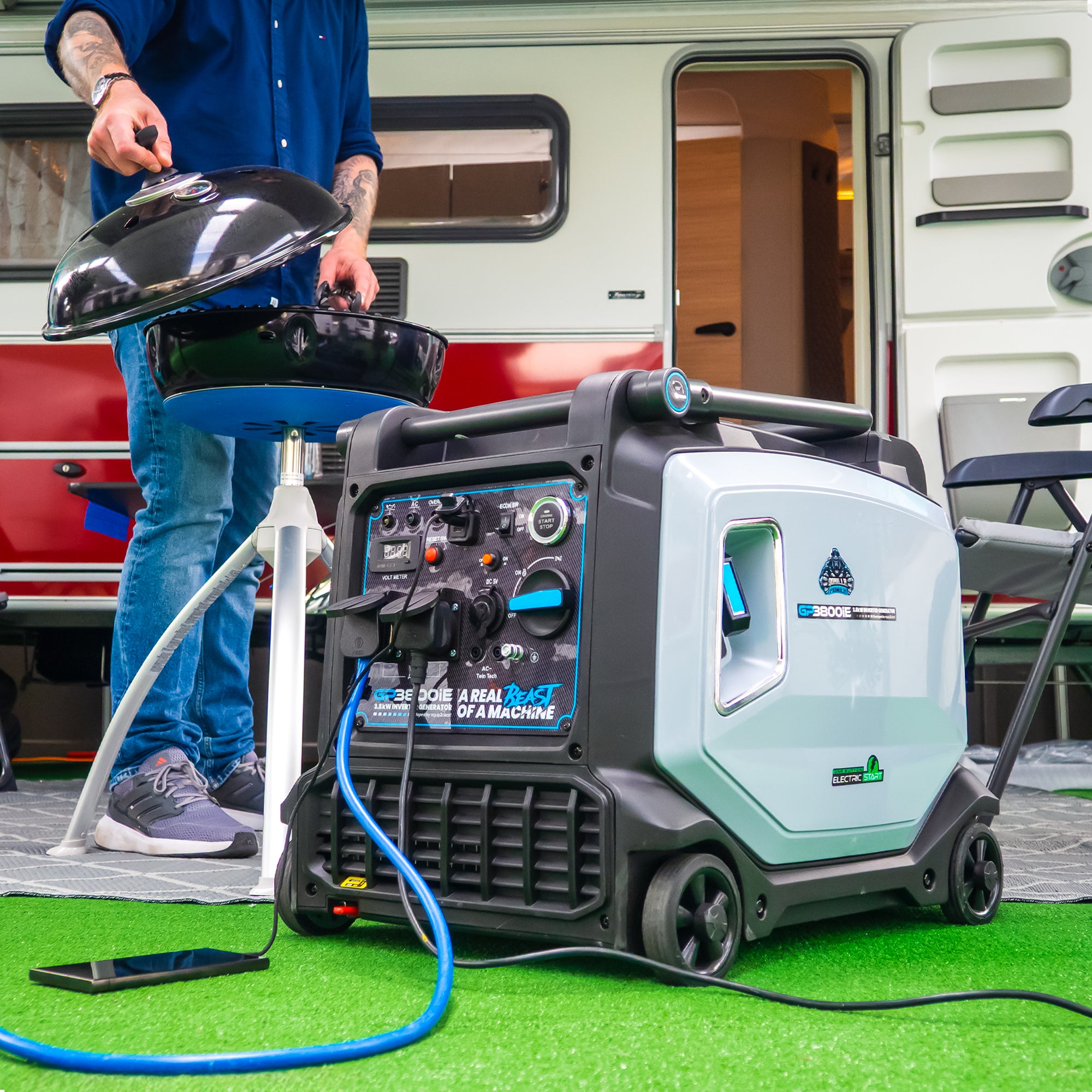 Gorilla Power 3800W Inverter Suitcase Generator with Electric Start - GP3800iE  – Reliable Power On-The-Go