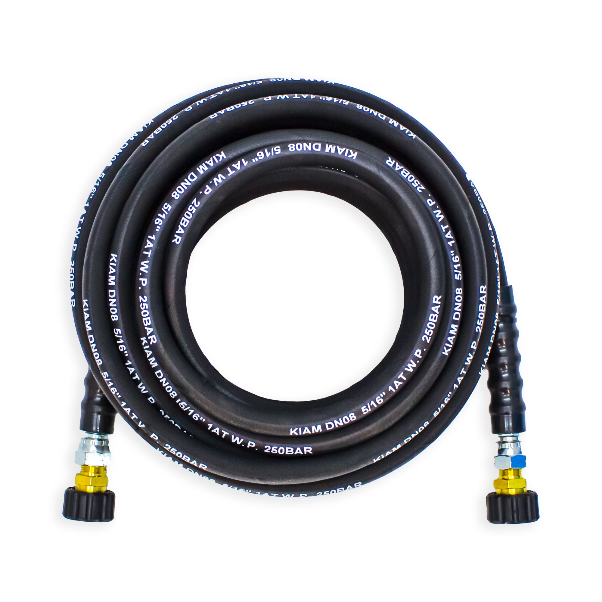 Kiam 10m M22 Female - M22 Female Heavy Duty 5/16" High Pressure Hose - detail view
