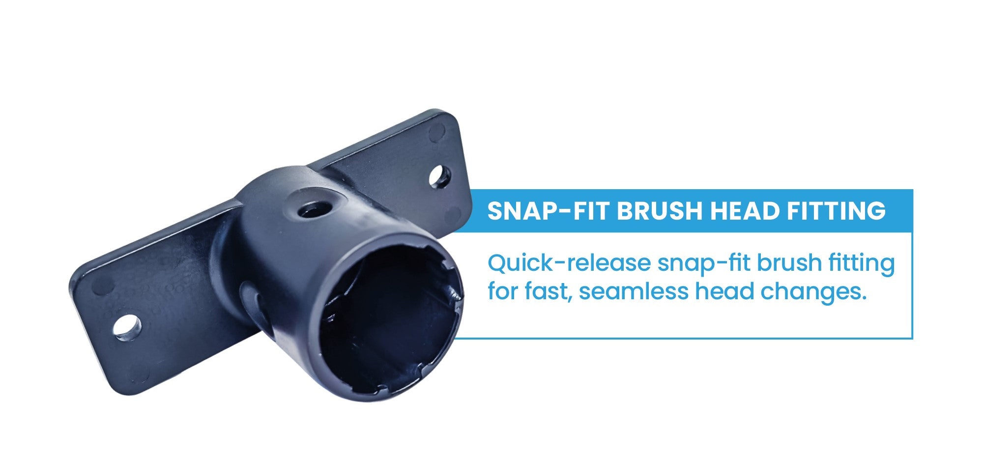 Push-Fit Brush Head Adaptor – Compatible with Water-Fed Poles & Extension Lances