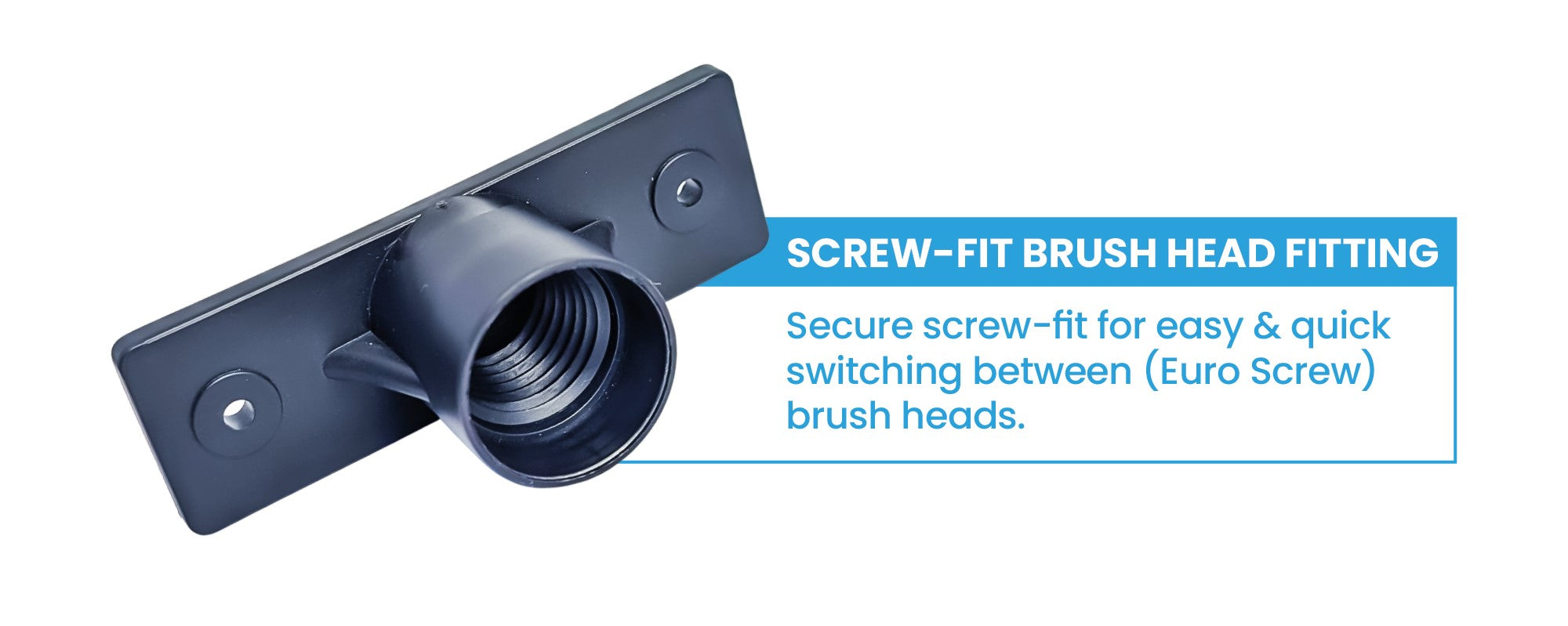 Screw-Fit Brush Head Adaptor – Compatible with Water-Fed Poles & Extension Lances