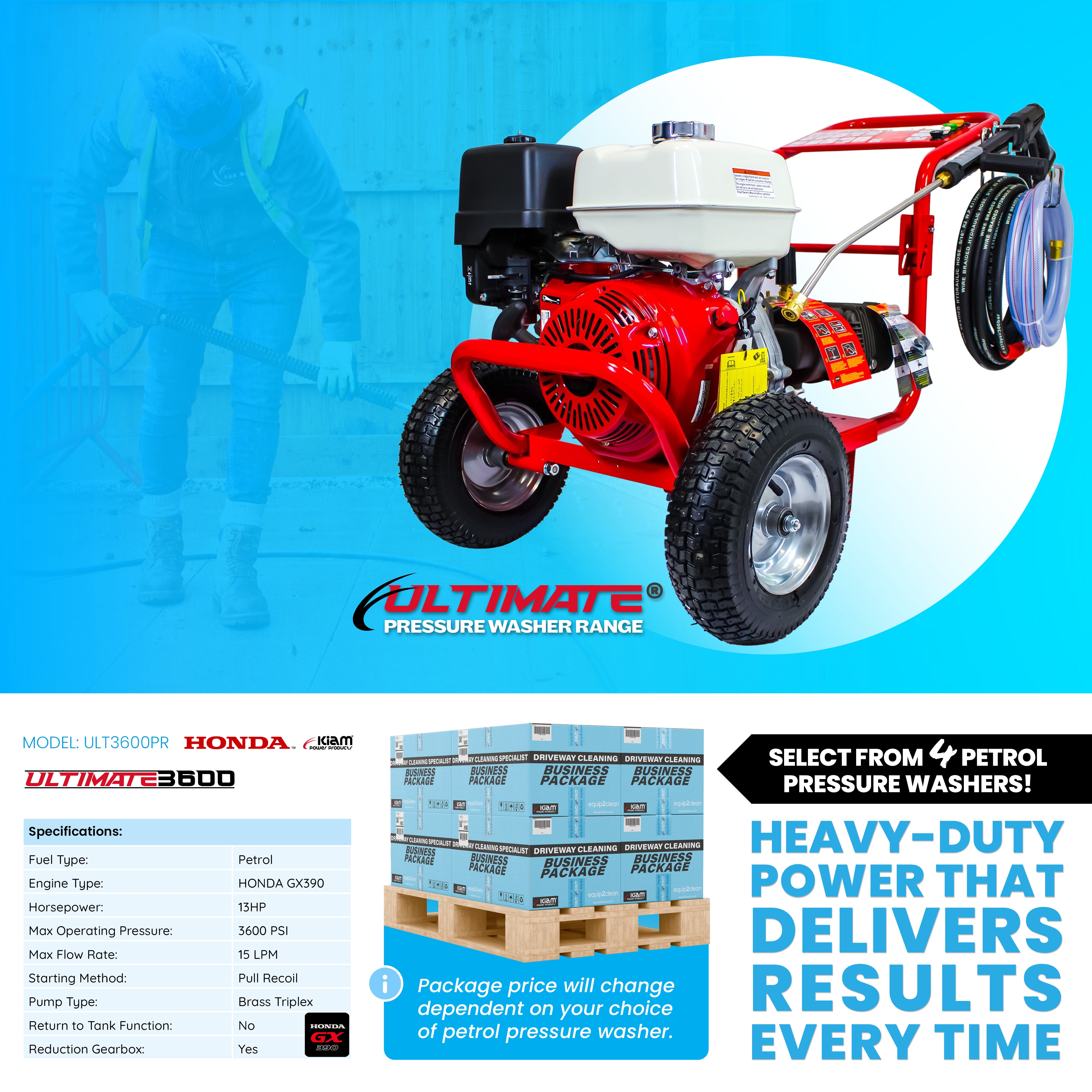 SILVER Exterior Cleaning Business Start-Up Package - Pressure washing, Gutter, Window, Roof cleaning equipment