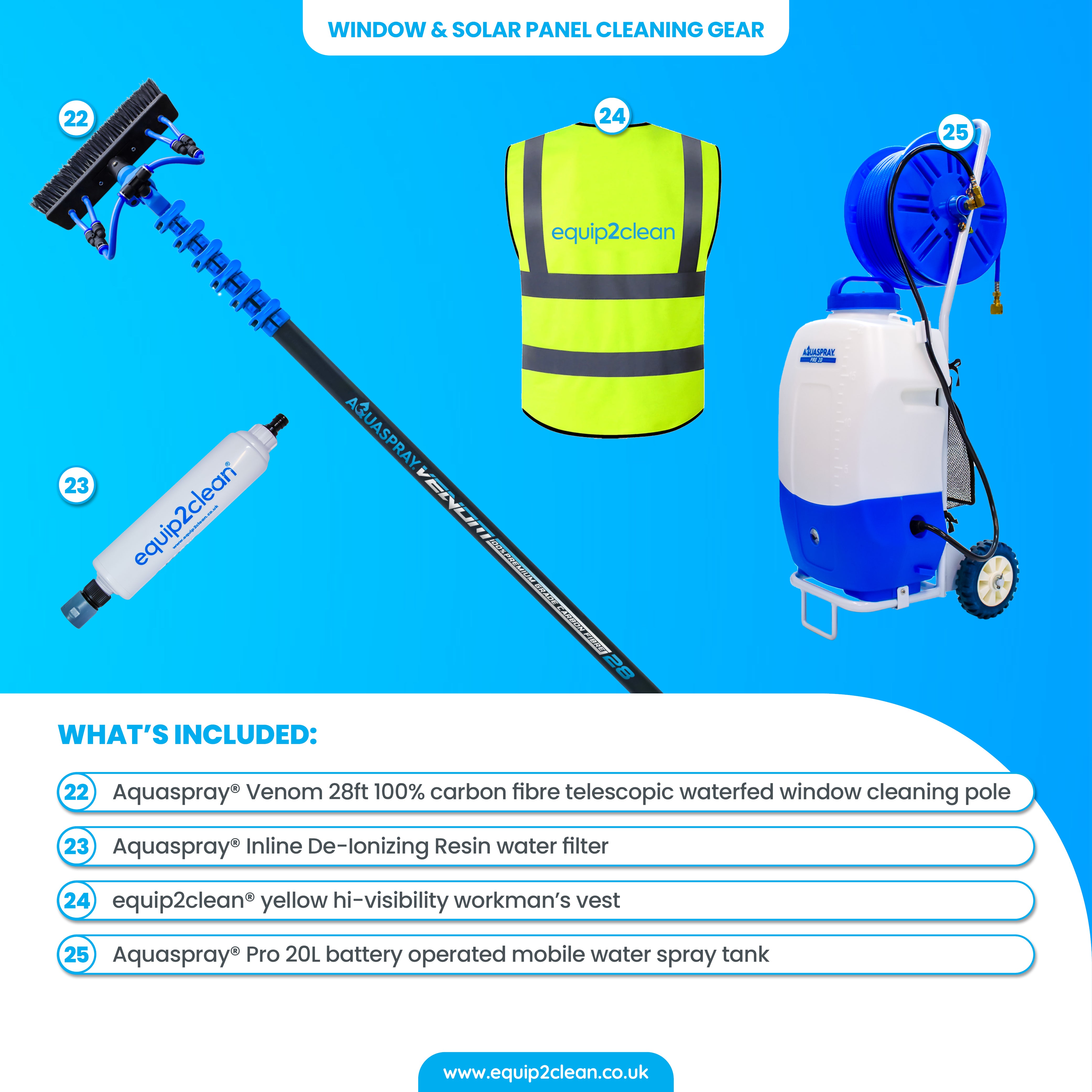 SILVER Exterior Cleaning Business Start-Up Package - Pressure washing, Gutter, Window, Roof cleaning equipment