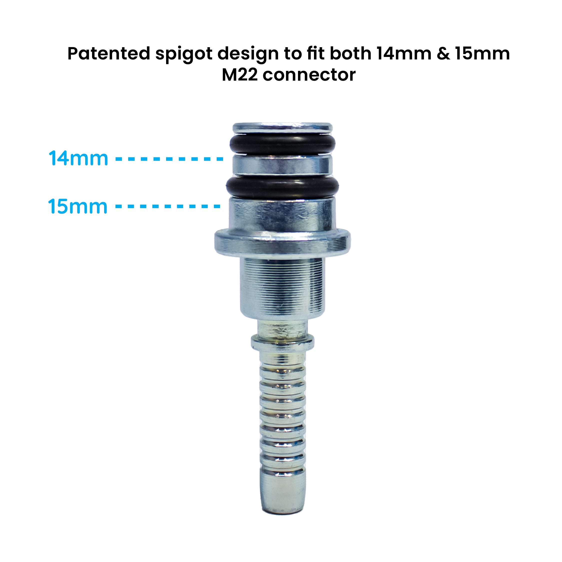 M22 Female - M22 Female 14mm & 15mm "Stepped Spigot" Coupling Pressure Washer Hose (22mm)