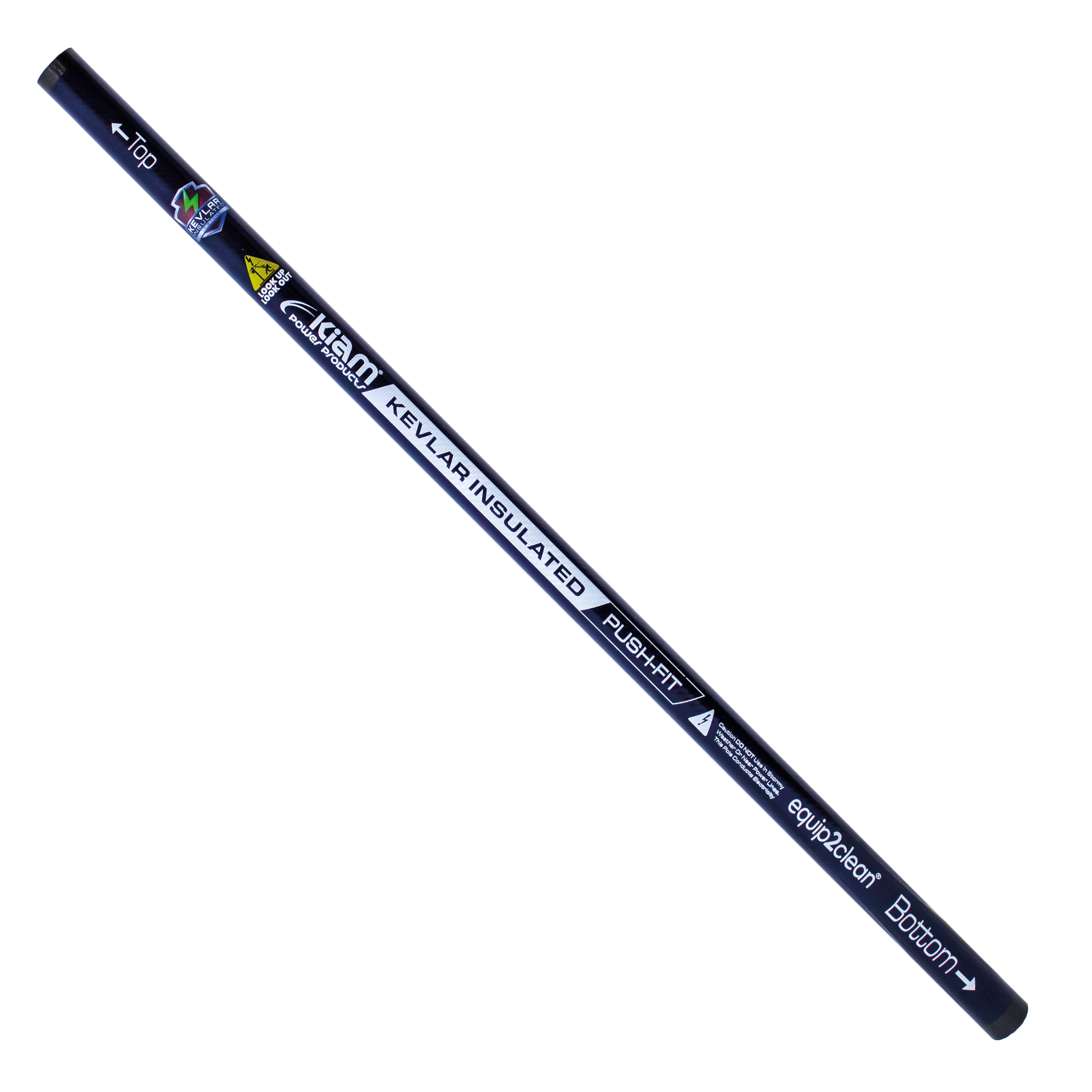 Kevlar Weave Carbon Fibre Push-Fit Gutter Vacuum Pole (51mm Diameter) - detail view