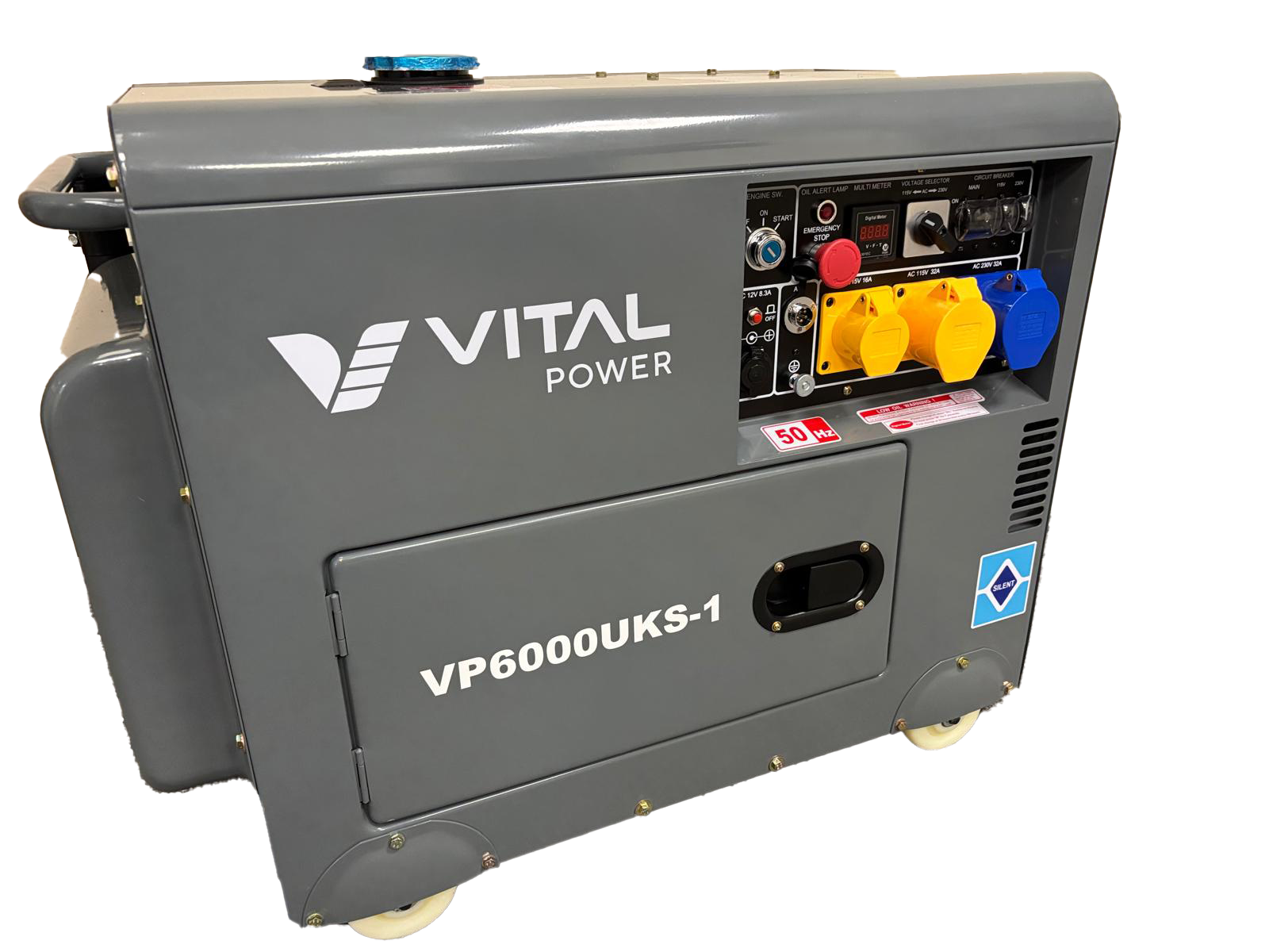 Vital Power 6kVA Silent Diesel Generator (Single Phase, Portable)