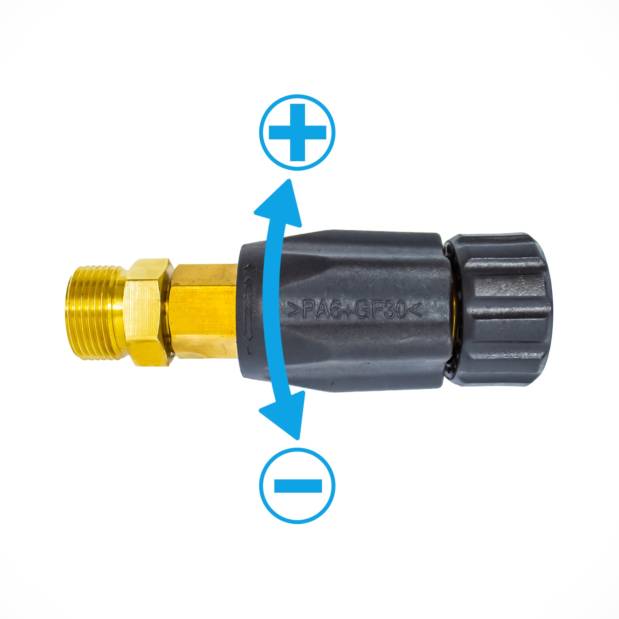 Adjustable High / Low Pressure Regulator Coupling Valve (M22 Male - M22 Female)