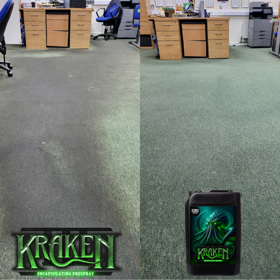 KRAKEN Encapsulating Low Moisture Carpet & Upholstery Pre-Spray - close-up