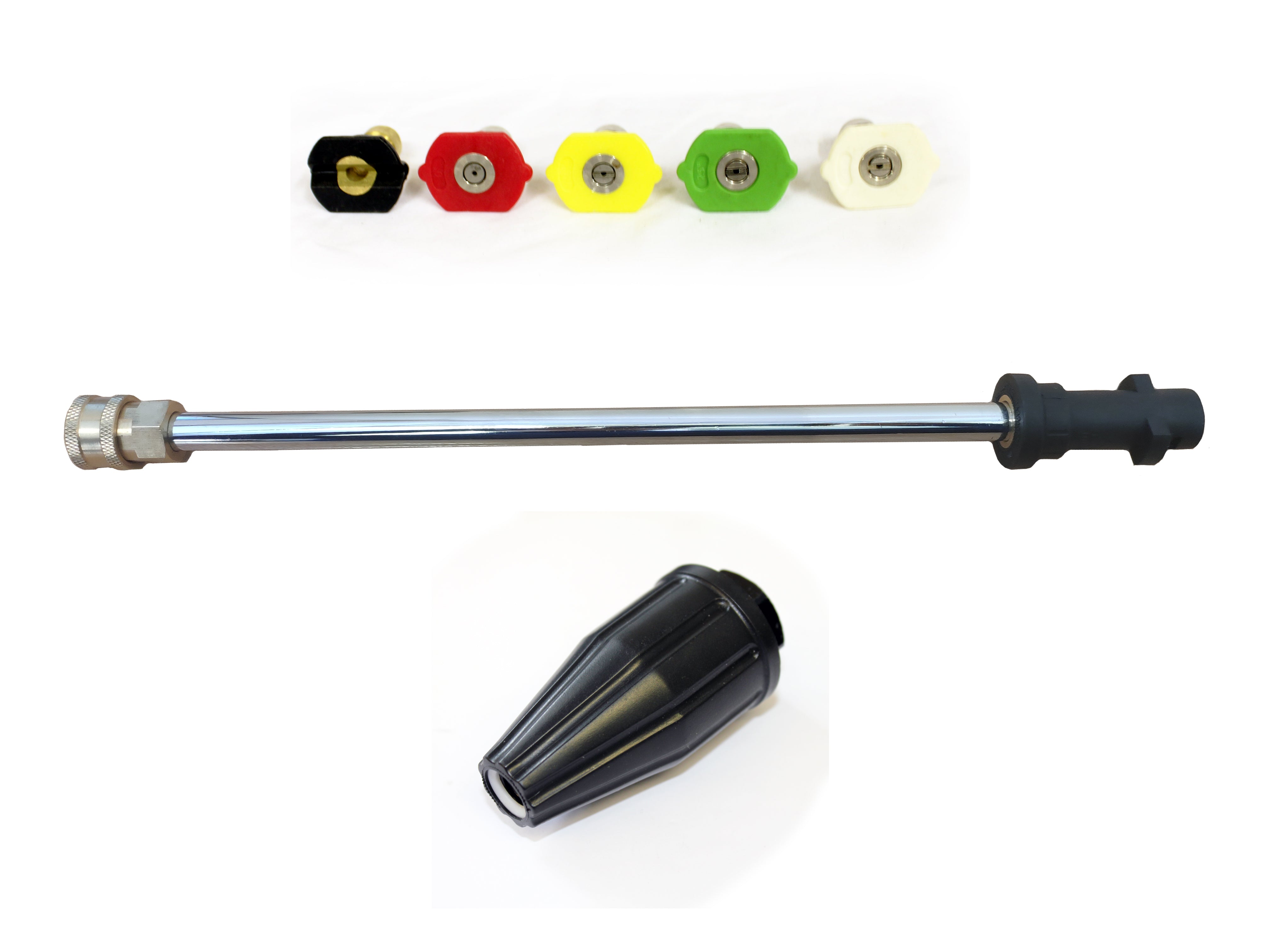 Karcher K Series Pressure Washer Lance with 1/4" Quick Release Female end (300mm) Turbo Nozzle & 5 Nozzle Set