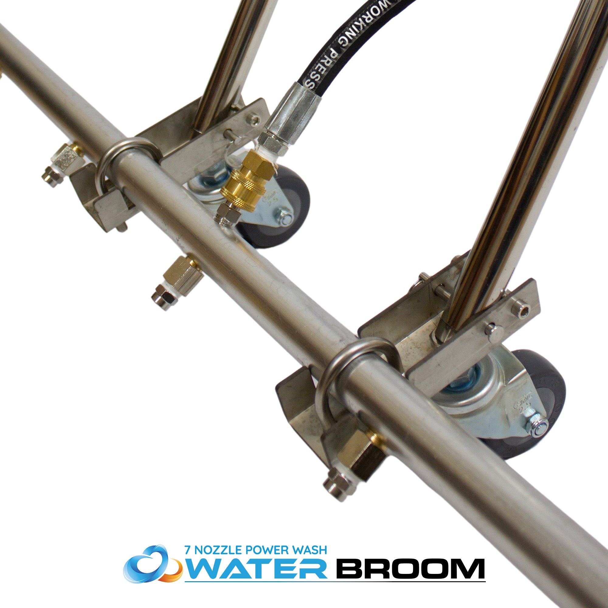 Kiam 7 Nozzle Power Wash Water Broom Floor Cleaning Tool Steel