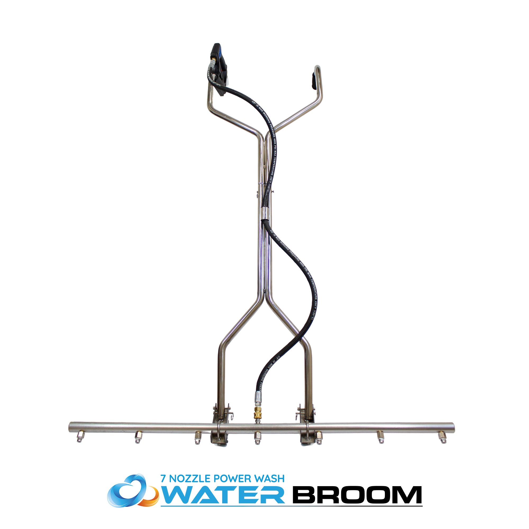 Kiam 7 Nozzle Power Wash Water Broom Floor Cleaning Tool Steel