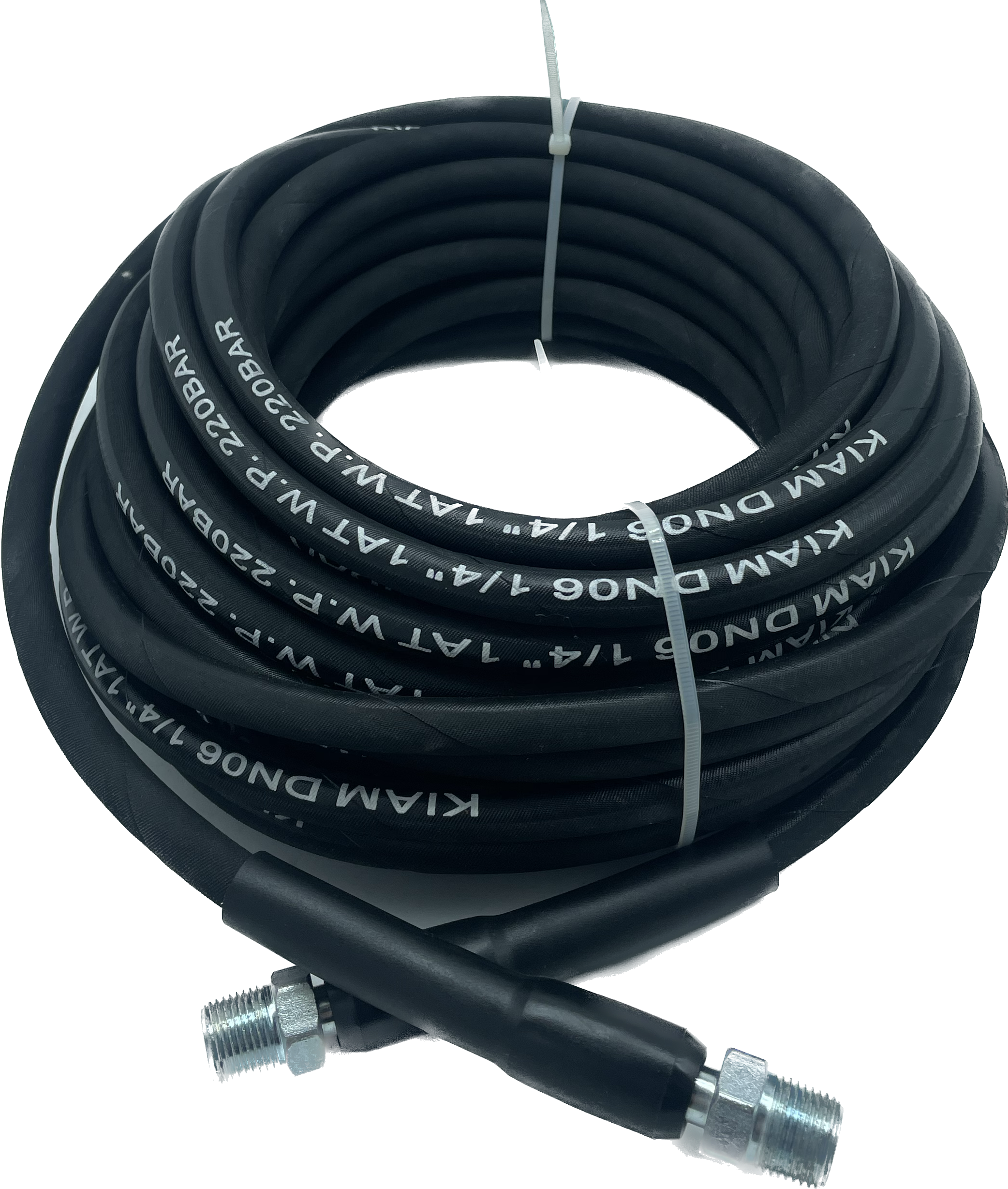 3/8" Male Screw - 3/8" Male Screw Heavy Duty 1/4" Rubber Hose