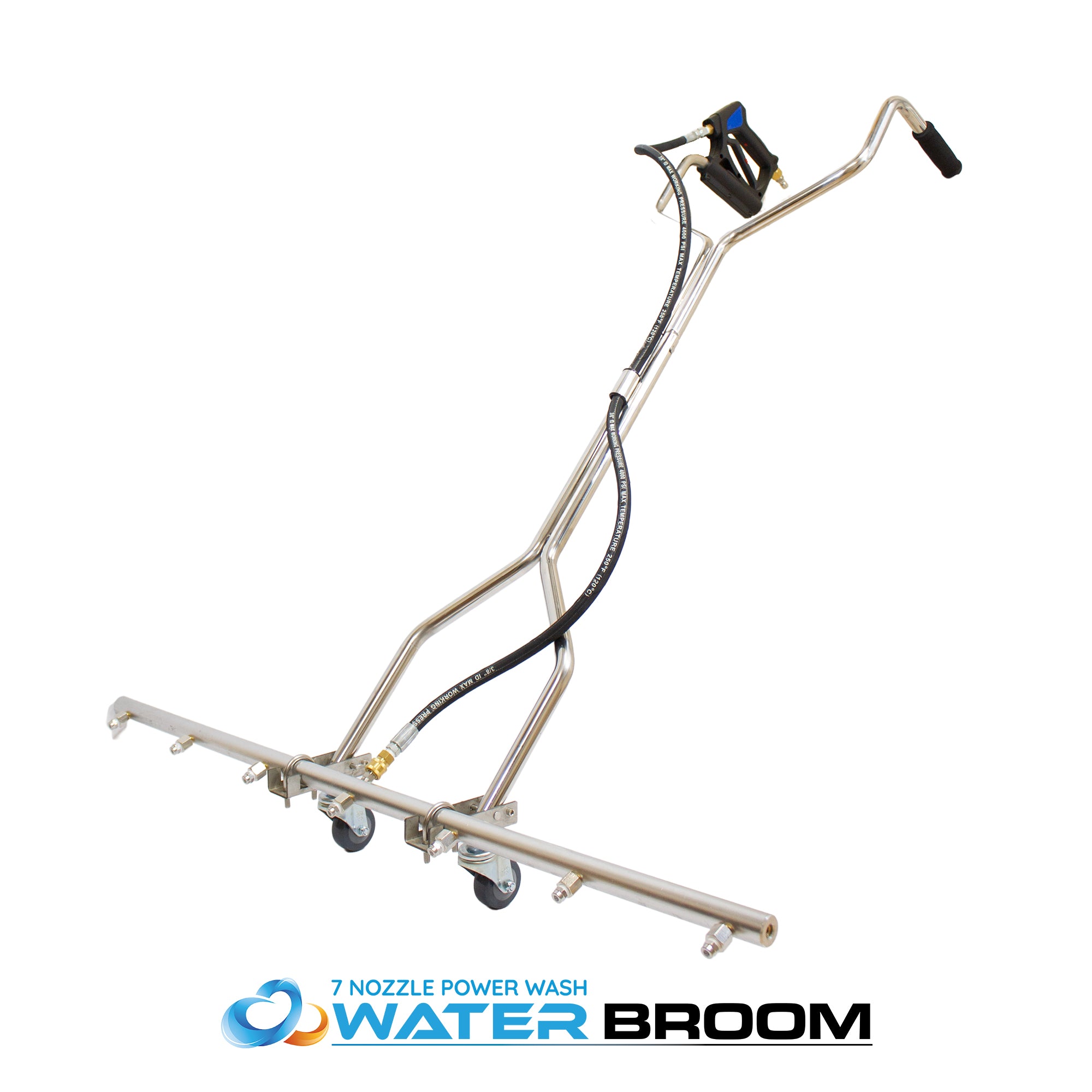 Kiam 7 Nozzle Power Wash Water Broom Floor Cleaning Tool Steel