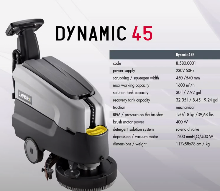 Lavor Dynamic 45E Walk-Behind Scrubber-Dryer