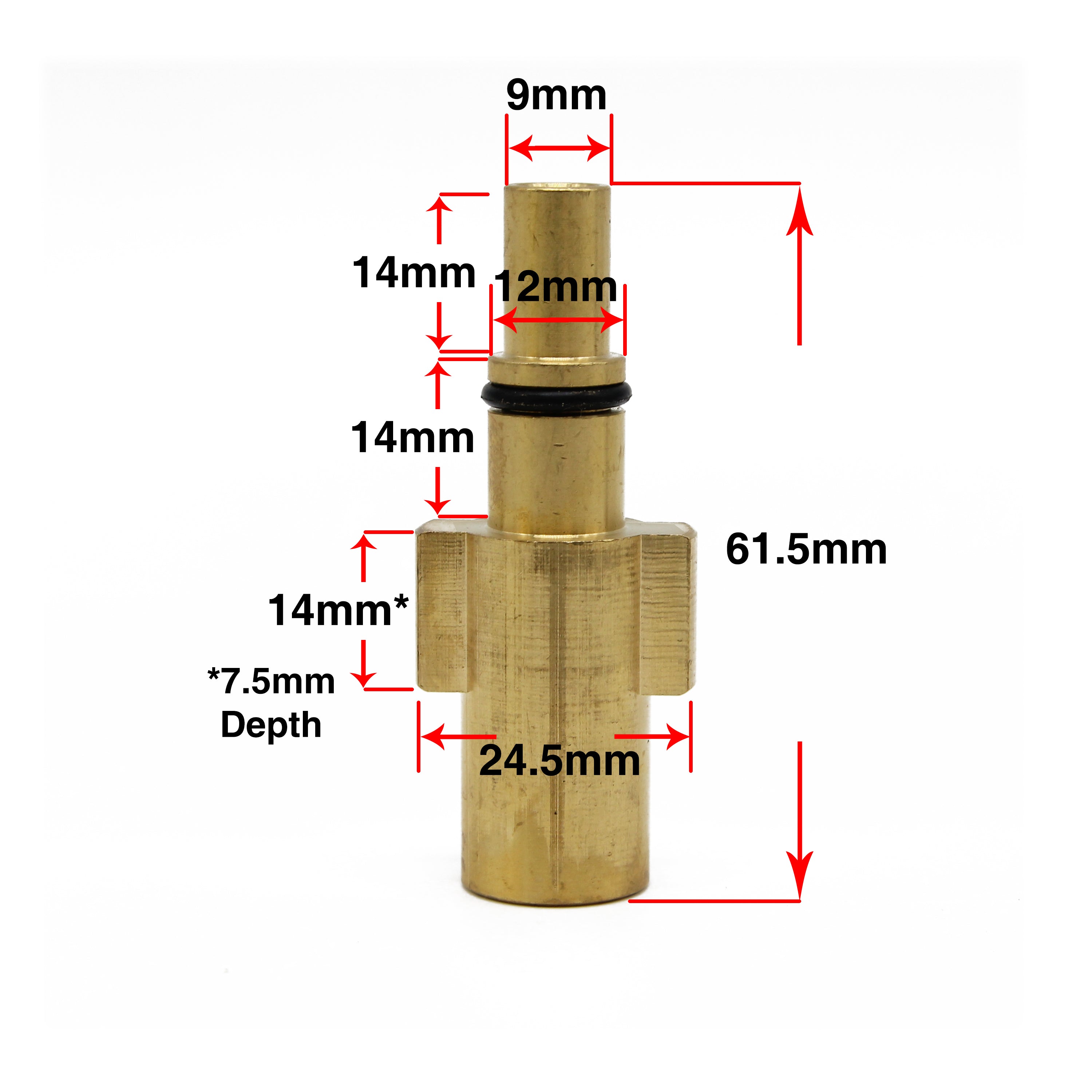 Bosch AQT Pressure Washer Lance Bayonet Adapter Coupling (1/4" Female) - additional view