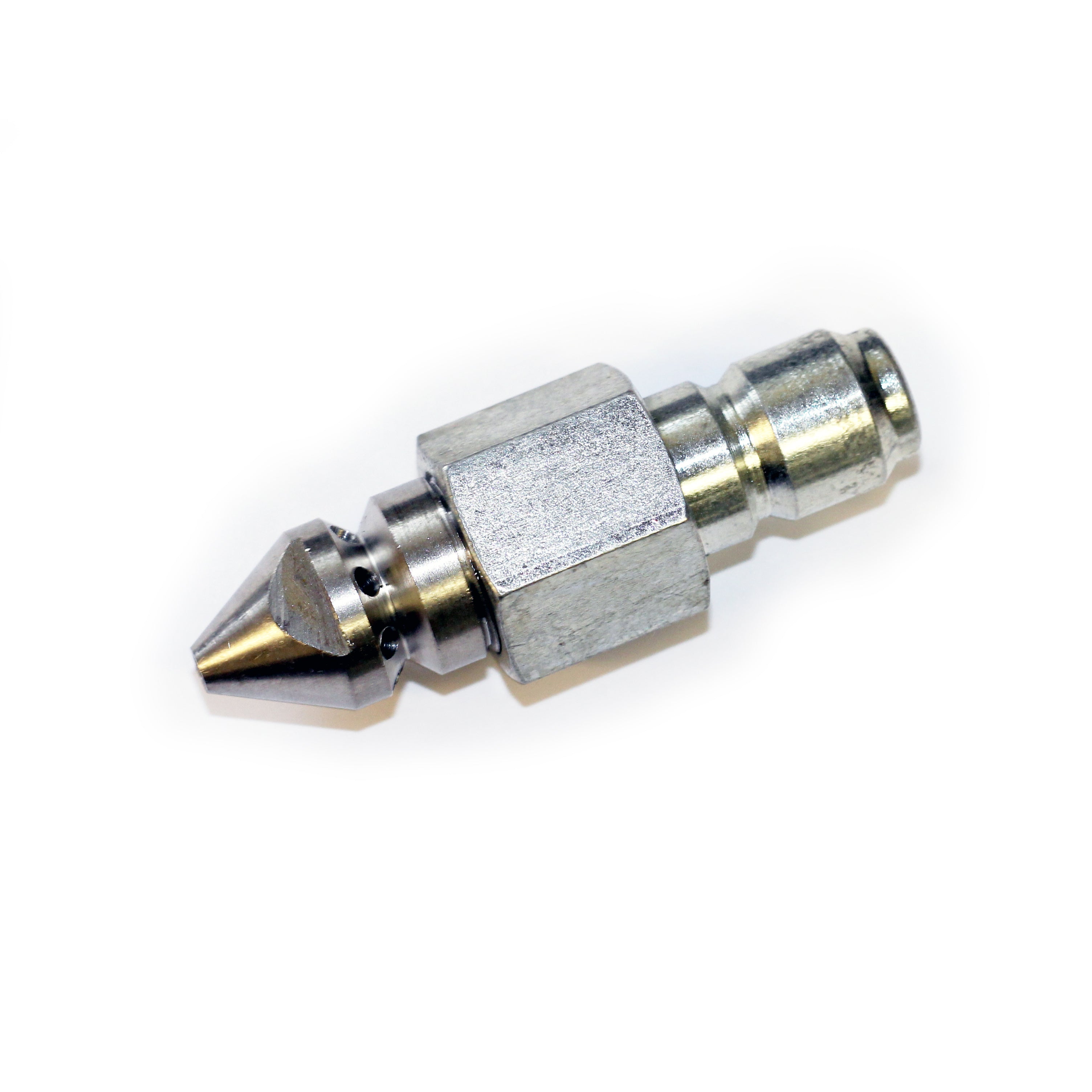 Quick Release Drain Sewer Cleaning Nozzle for Jetting (4000 PSI) (3/8") 1 Forward 8 Rear Jets
