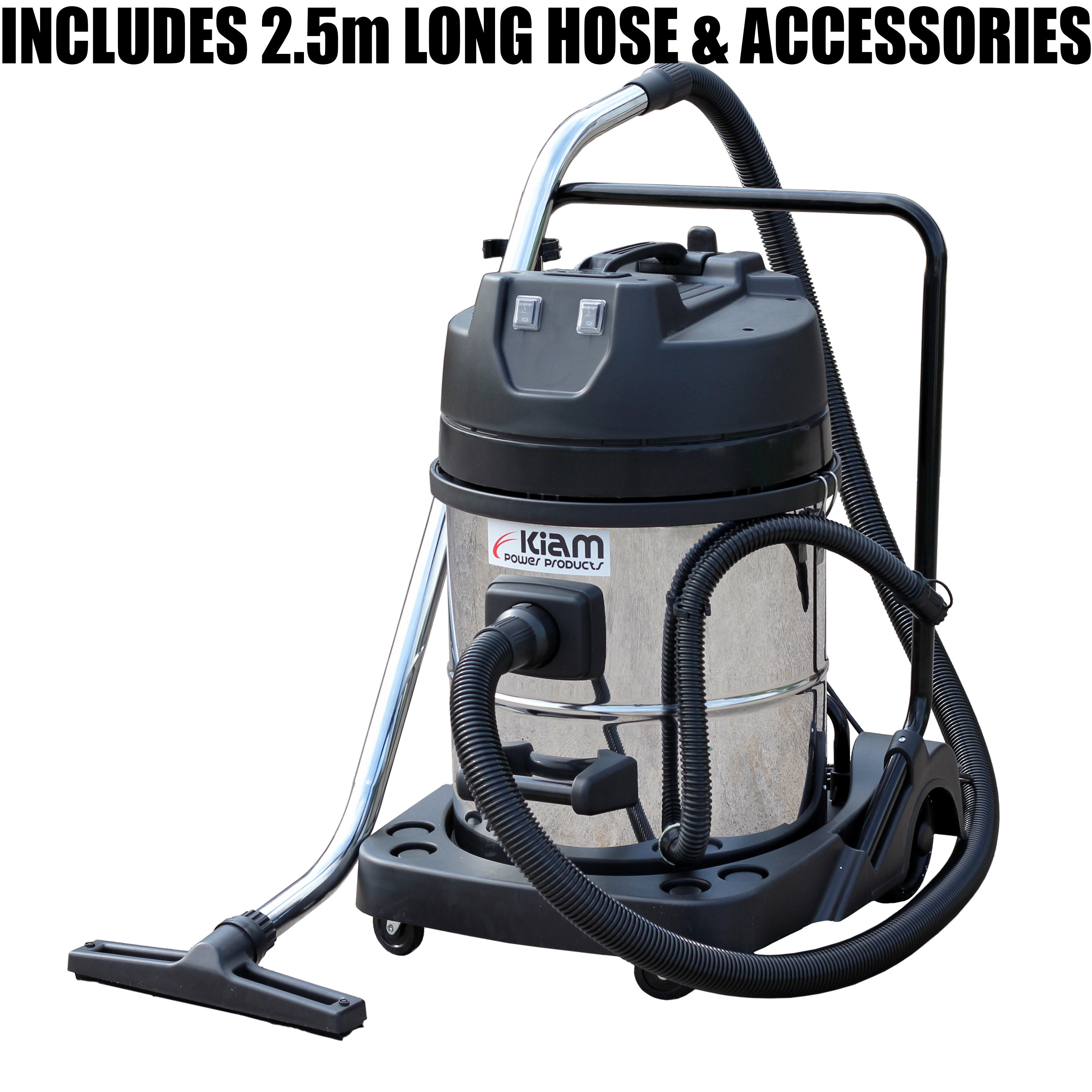 Kiam KV60-2 2400W Twin Motor Industrial Wet and Dry Vacuum Cleaner