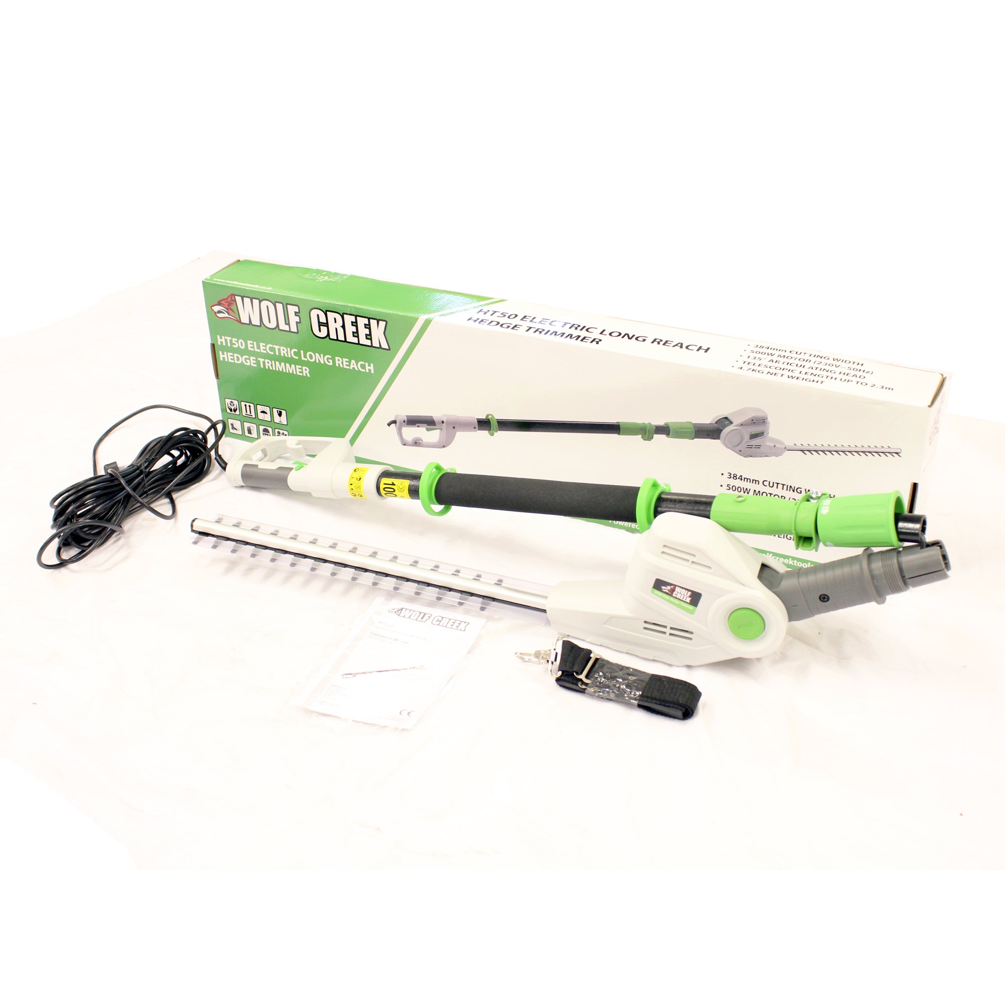 GRADE A Wolf Creek HT50 Electric Long Reach Pole Hedge Trimmer