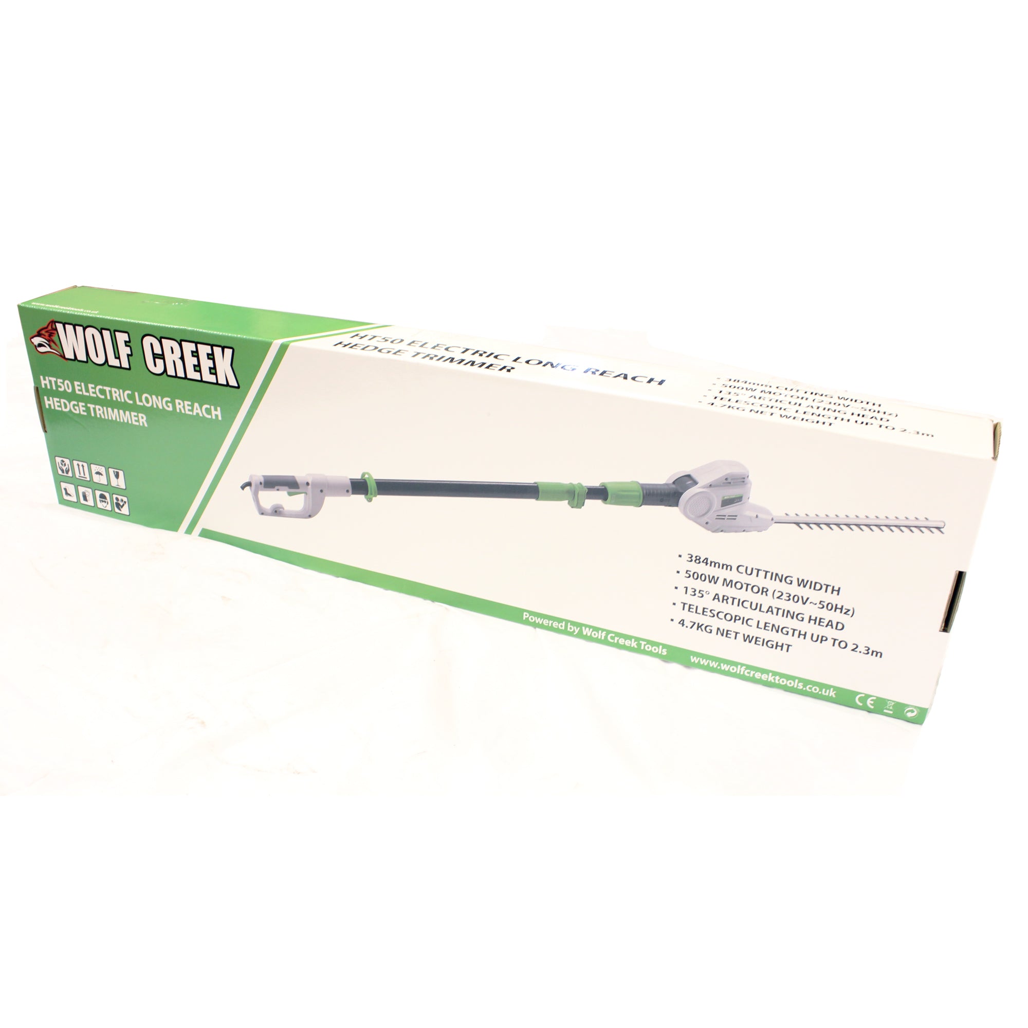 GRADE A Wolf Creek HT50 Electric Long Reach Pole Hedge Trimmer