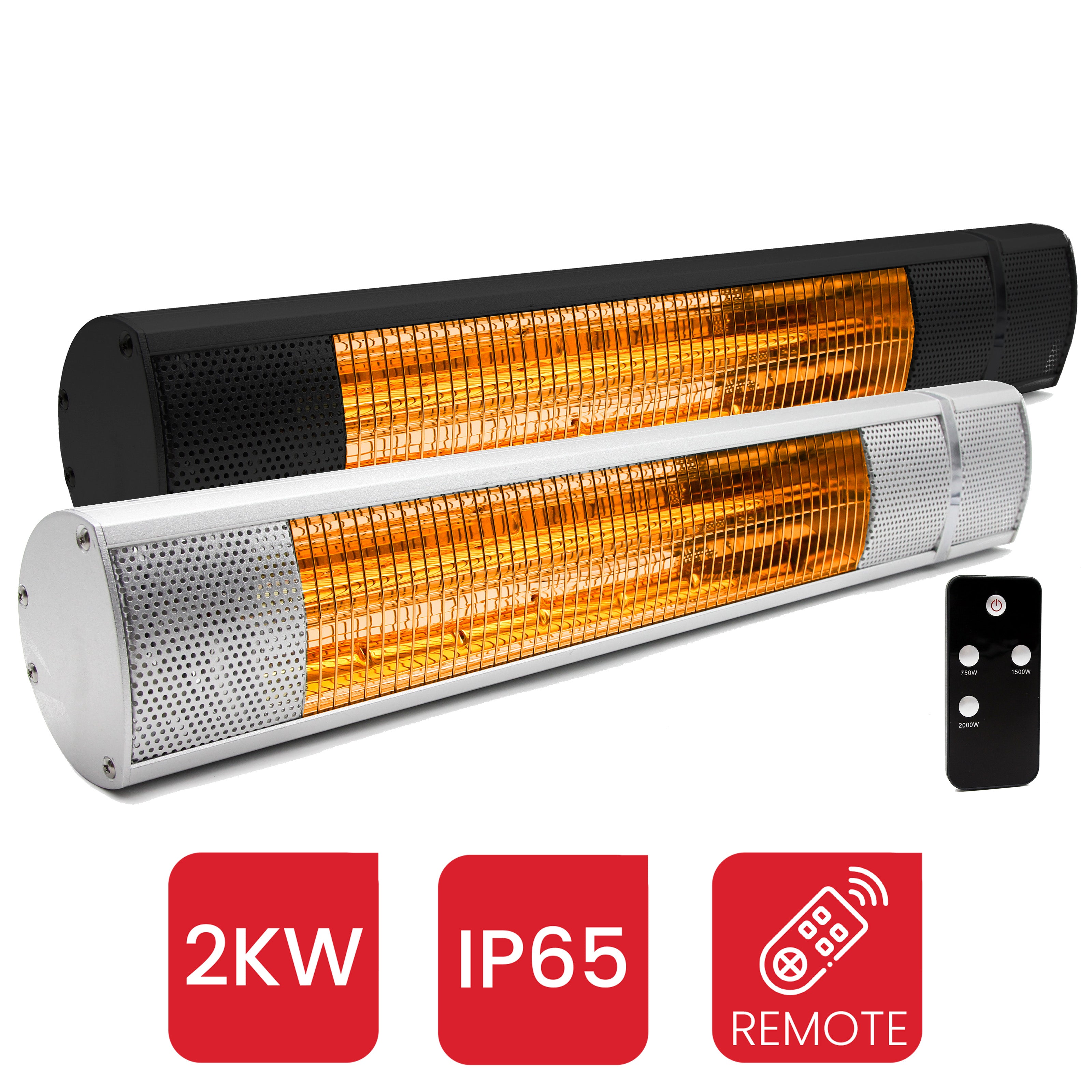 Grade A  - Castle Heaters - 2KW Infrared Outdoor Garden Patio Heater KMH-20 Wall Mounted with Remote Control (Copy)