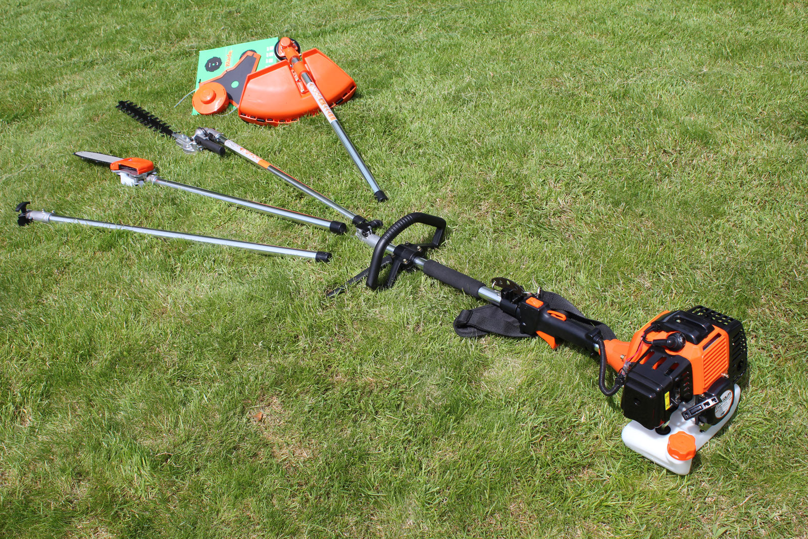 Grade A Wolf Creek 5 in 1 Multi-Tool 58G - Hedge Trimmer Strimmer Brush Cutter Pruner (58cc) - rear view