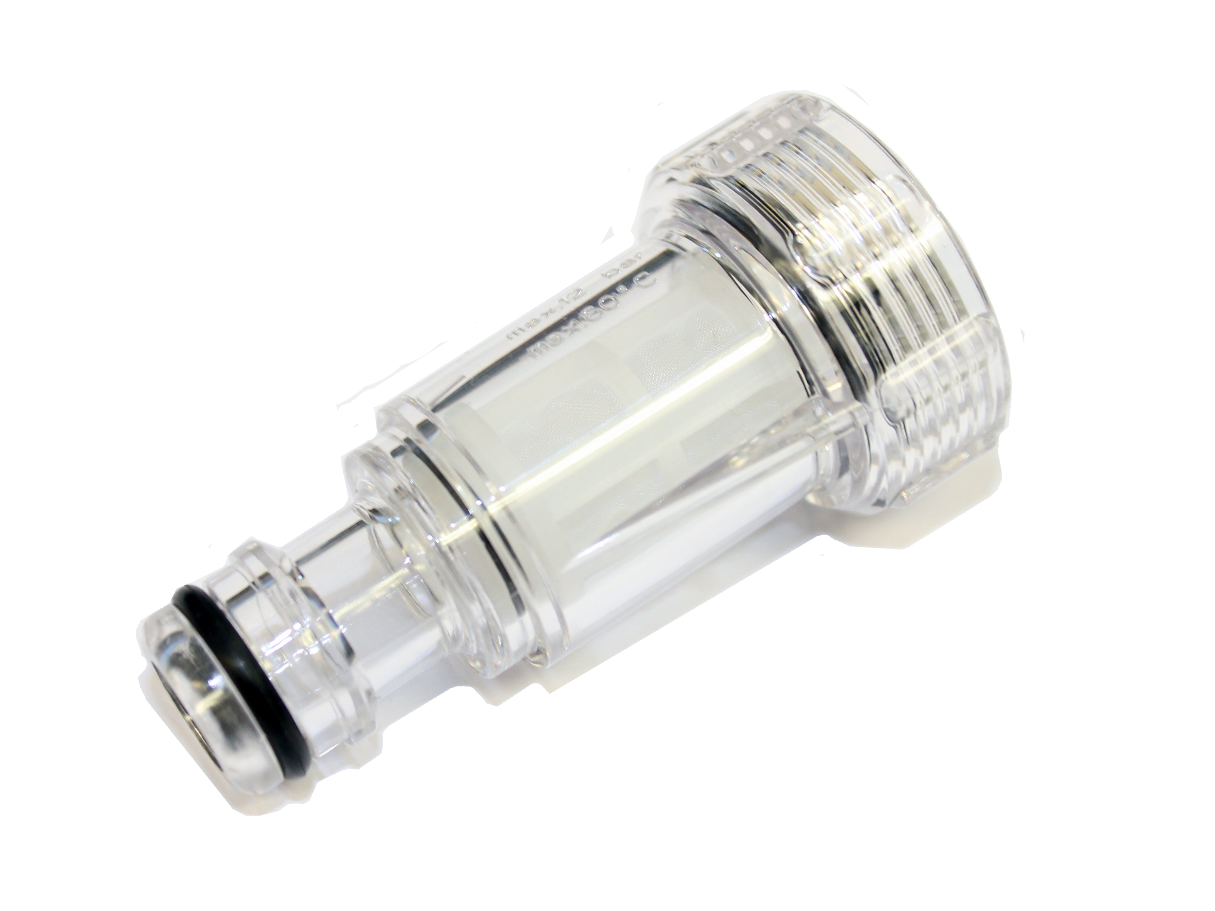 Inline Water Filter Clear Plastic Mesh (3/4" BSP - Hozelock)