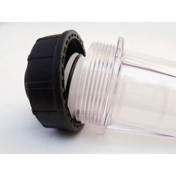 Inline Water Filter Clear Plastic Mesh (3/4" Screw Thread)